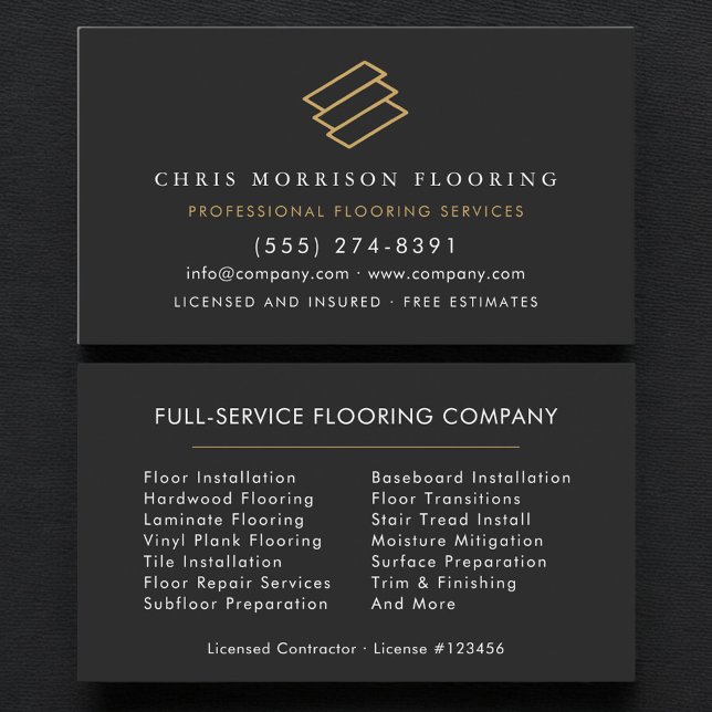 Flooring Services Business Card (Creator Uploaded)