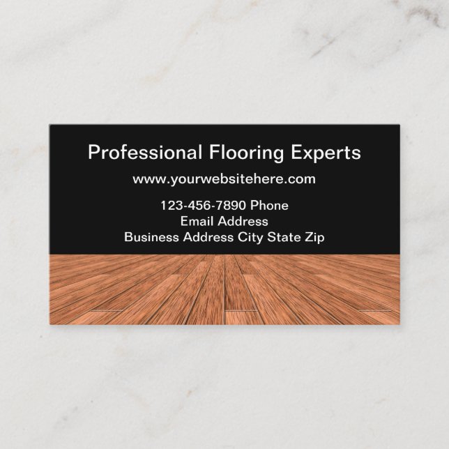 Flooring Services Business Card Design (Front)