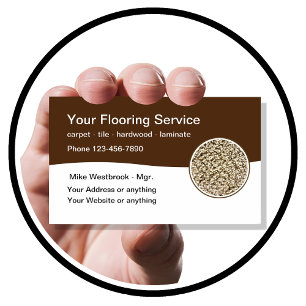 Flooring Services Modern Business Cards