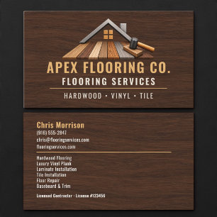 Flooring Wood Professional Services Business Card