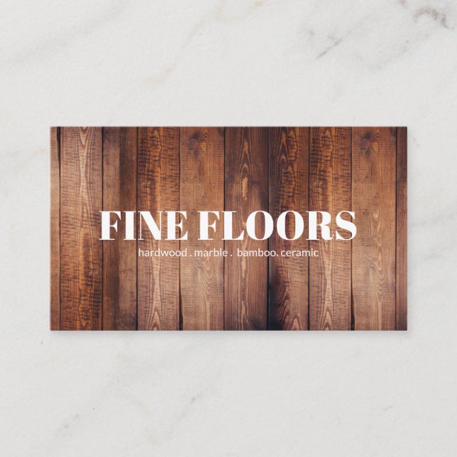 Floors Flooring Installation Company Business Card (Front)