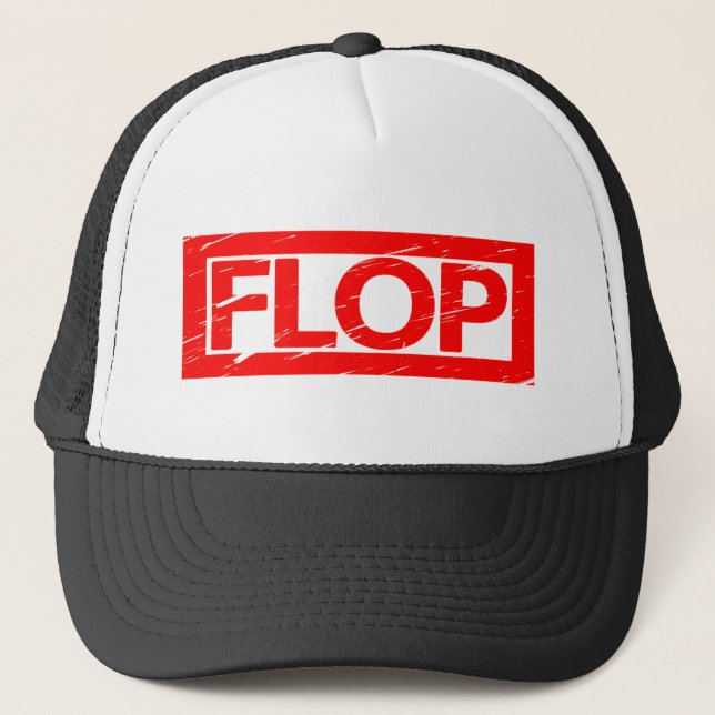 Flop Stamp Trucker Hat (Front)