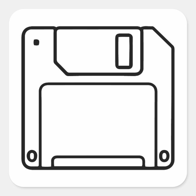 Floppy Disc Computer Sticker (Front)