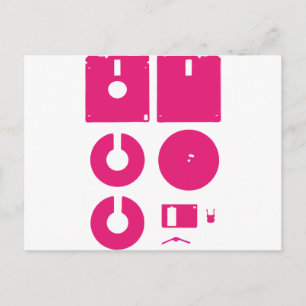 Floppy Disc Deconstructed 1.44in Postcard
