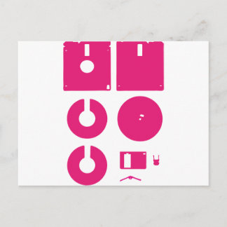 Floppy Disc Deconstructed 1.44in Postcard