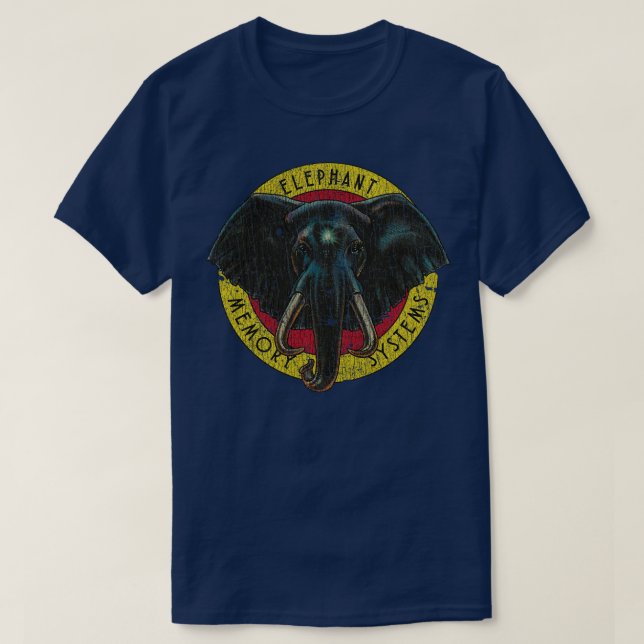 Floppy Disc Elephant Memory Systems 1980  T-Shirt (Design Front)