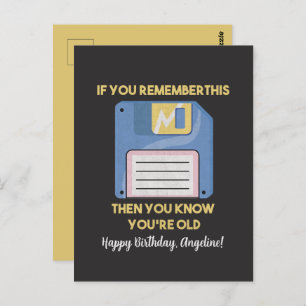 Floppy Disc: If you Remember this, You're Old Postcard