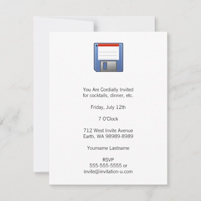 Floppy Disc Invitation (Front)