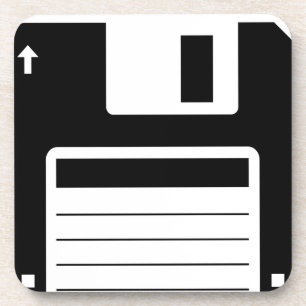 Floppy Disc Retro Illustration Design Coaster