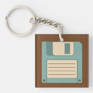 Floppy Diskette Vintage Technology Key Ring