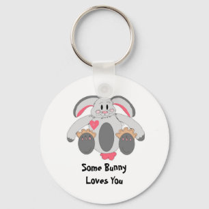Floppy Rabbit With Saying Key Ring
