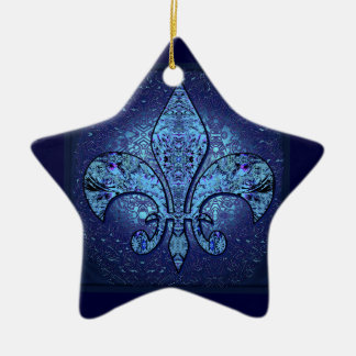 Flor-De-Lis,crest,flower- Ceramic Tree Decoration