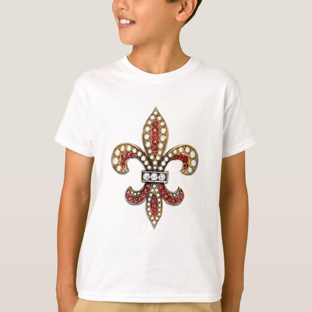 Flor De Lis Fleur De Lis Jewel new orleans T-Shirt (Front)