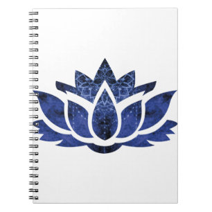 Flor de Loto con atrapa sueños azul Notebook