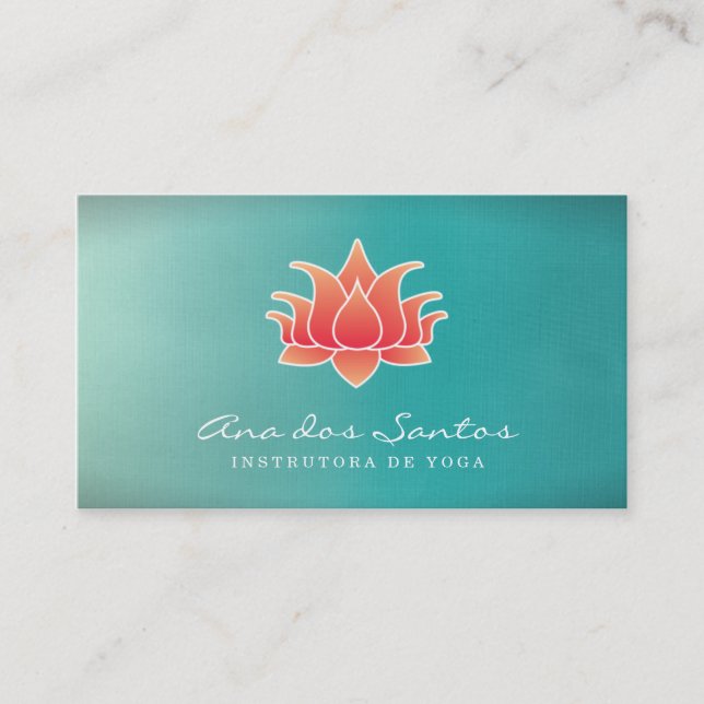Flor de Lótus Cartão de Visita Business Card (Front)