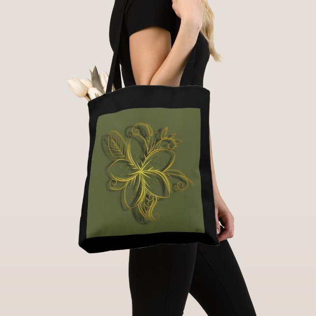 Flor Dourada Tote Bag (Close Up)