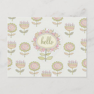 flora73 hello postcard