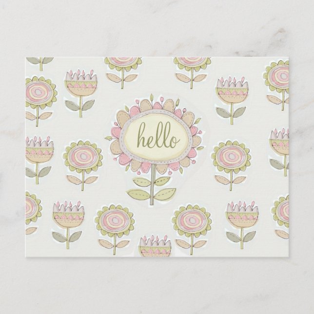 flora73 hello postcard (Front)
