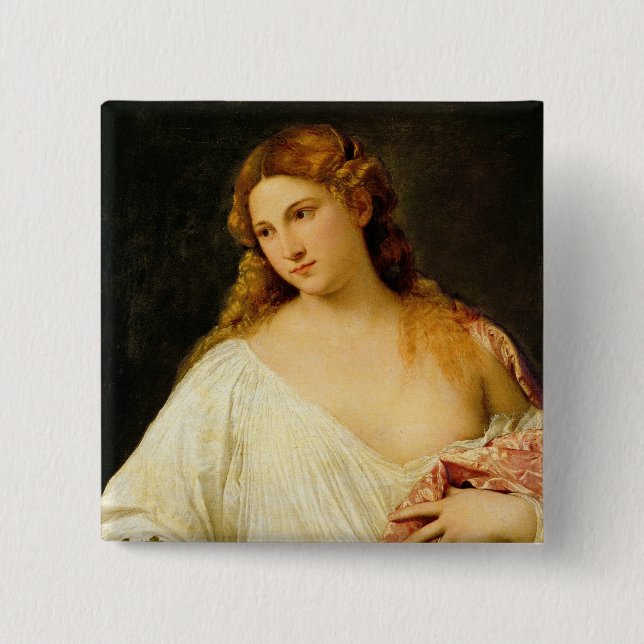 Flora 15 Cm Square Badge (Front)