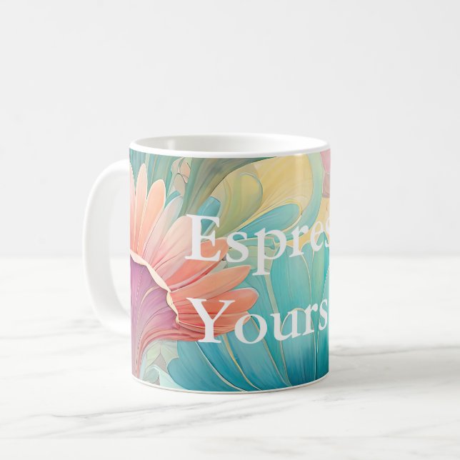 Flora 2 Floral Pastel Classic Mug (Front Left)