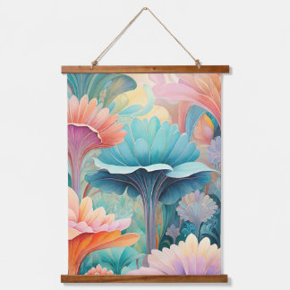 Flora 2 Floral Pastel  Hanging Tapestry