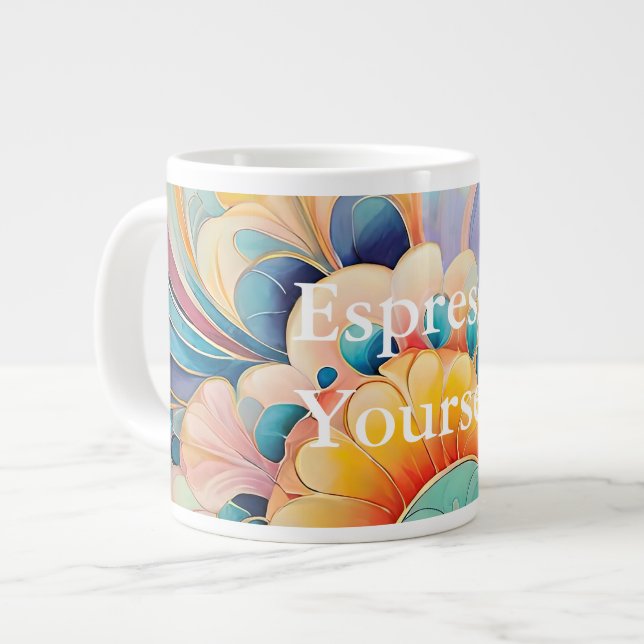 Flora 3 Floral Pastel Speciality Mug (Front Left)