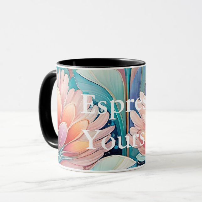 Flora 4 Floral Pastel Combo Mug (Front Left)