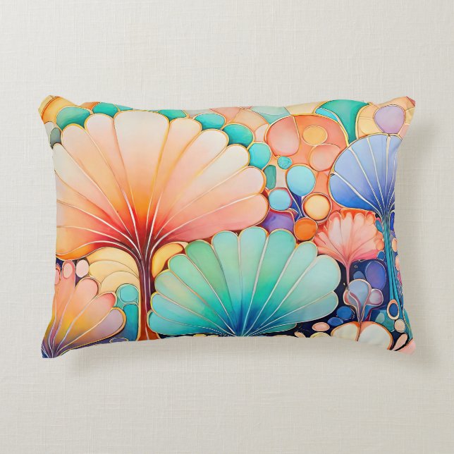 Flora 6 Floral Pastel Accent Pillow (Front)