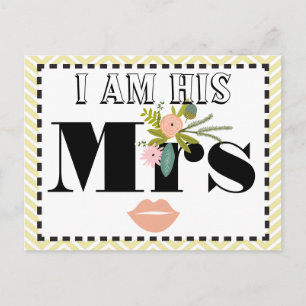 Flora and Fauna I am His Mrs Postcard