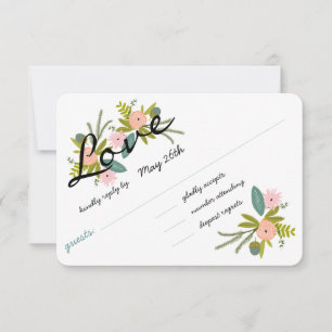 Flora and Fauna Invitation RSVP