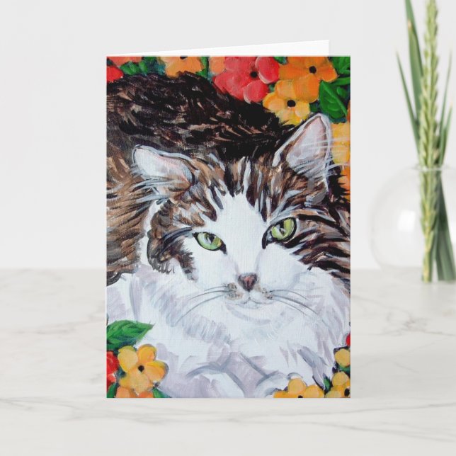 Flora and Feline Card (Front)