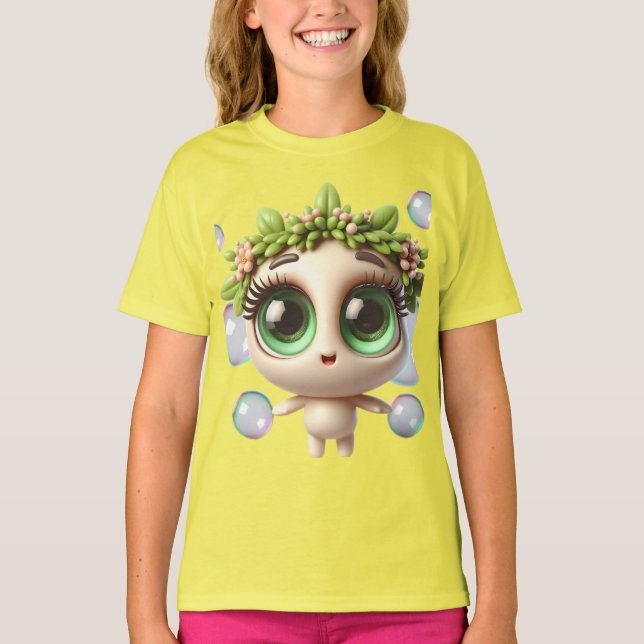  Flora and Soap Bubbles, Collection by Natasha Us  T-Shirt (Front)