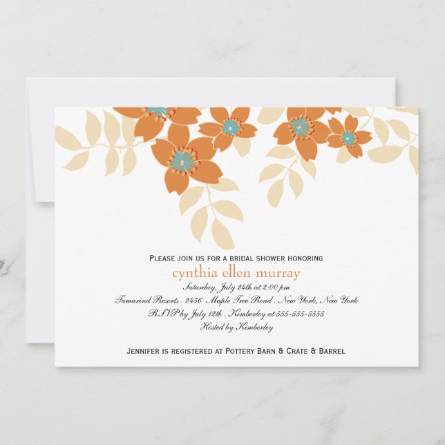 Flora - Bridal Shower invites (Front)