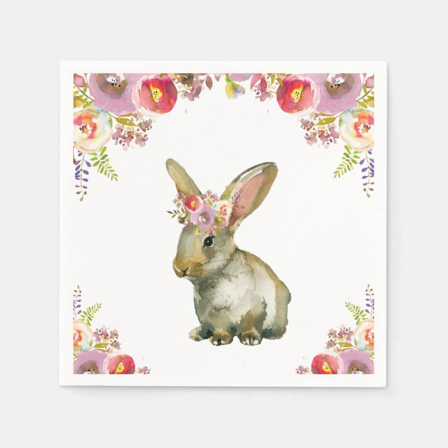 Flora Bunny Napkin (Front)