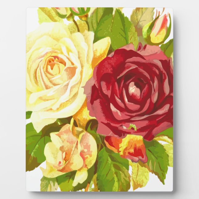 flora floral flower plant rose plaque (Front)