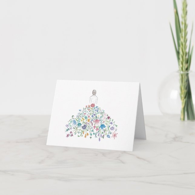 Flora Folded Note Card (Front)