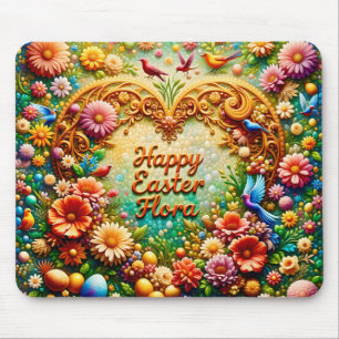 FLORA ~ Happy Easter ~ Floral ~ Mouse Pad