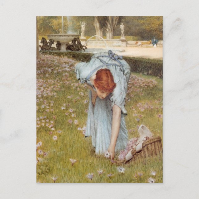 Flora in detail - Lawrence Alma-Tadema postcard (Front)