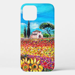 FLORA IN TUSCANY/ Fields ,Poppies and Sunflowers C iPhone 12 Case