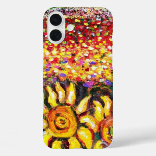 FLORA IN TUSCANY/ Fields ,Poppies and Sunflowers iPhone 16 Plus Case