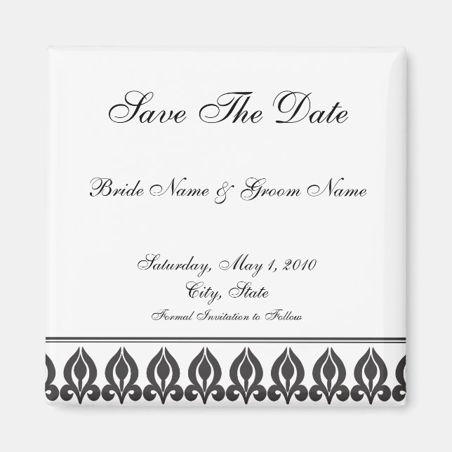 Flora Magnet-Black/White Magnet (Front)