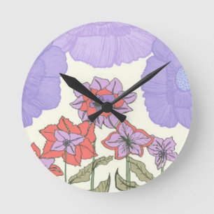 Flora Obscura – Seamless Floral Print Clock