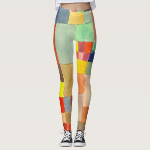 Flora on Sand by Paul Klee, Abstract Art Leggings