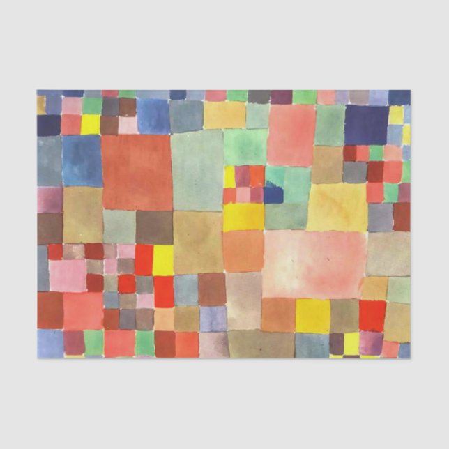 Flora on Sand by Paul Klee, Abstract Art  Tissue Paper (Front)