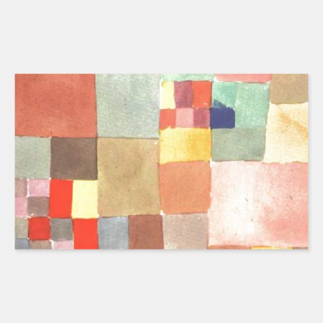 Flora on sand by Paul Klee Rectangular Sticker (Front)