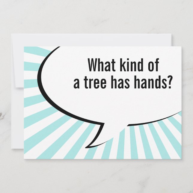 flora palm tree joke invitation (Front)