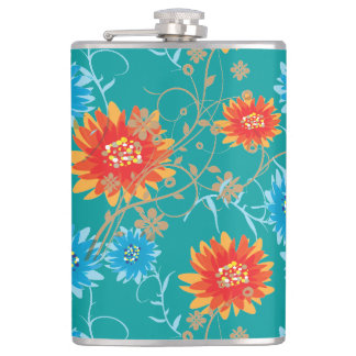 Flora patterns hip flask