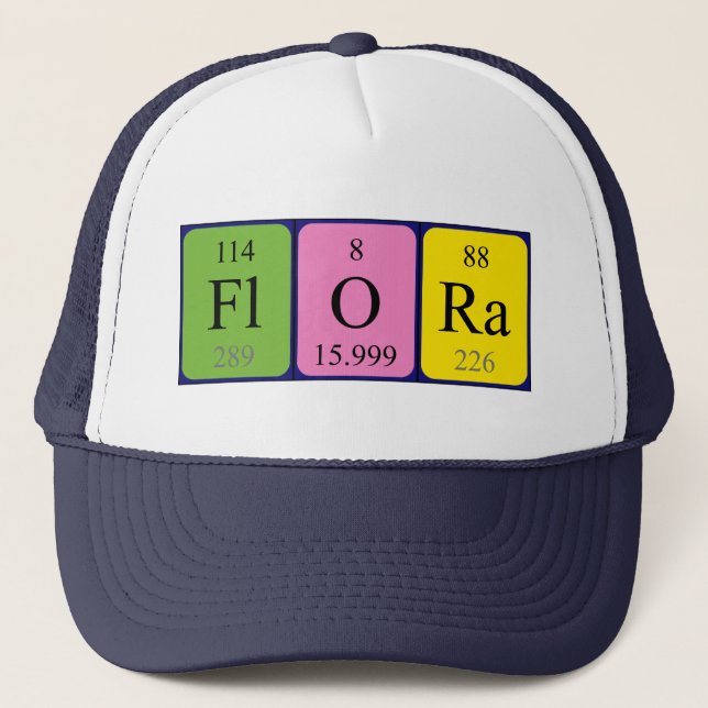 Flora periodic table name hat (Front)