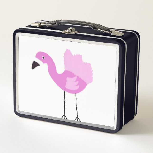 Flora The Flamingo Metal Lunch Box (Front)