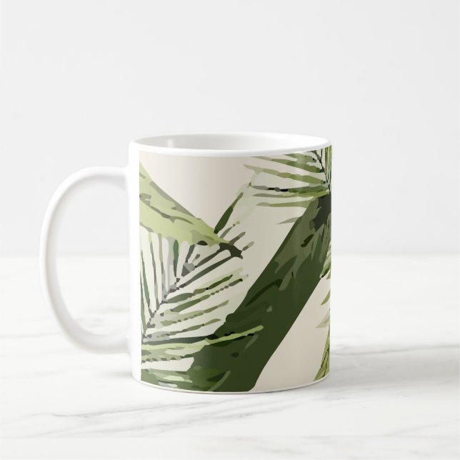 Flora Tropical Pattern Coffee Mug (Left)